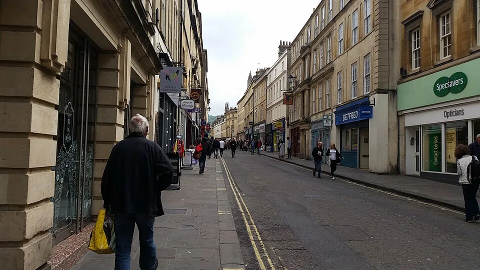 Saw Close and Westgate Street in Bath