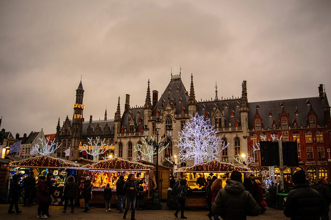 Bruges winter market in a previous season