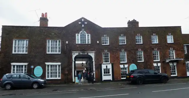 The Talbot Inn, Ripley, exterior in March 2022