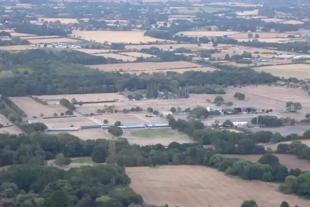 View across Three Counties Showground in August 2026, not Winter Glow