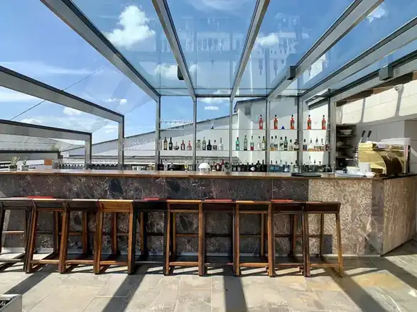 Rooftop bar of Hotel Stary in 2019