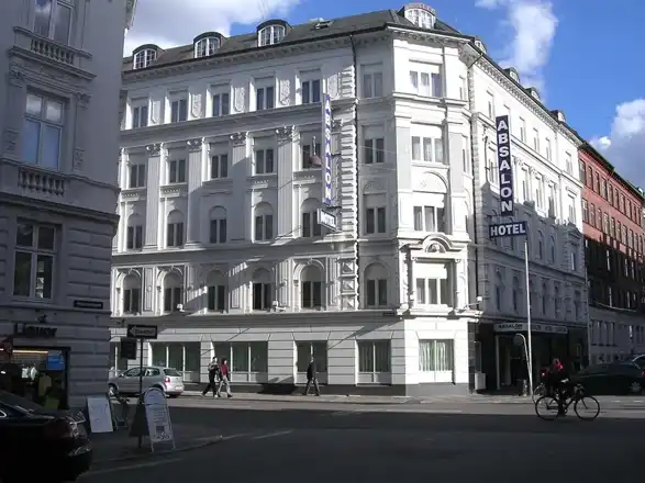 Absalon Hotel exterior in an archive photograph