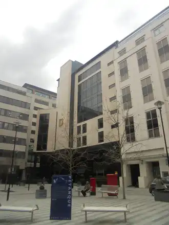 Dakota Deluxe Hotel, Bond Court, Leeds, West Yorkshire. Taken on the afternoon of Thursday the 29th March 2018. (The clocks having moved mean the time is an hour later than the metadata suggests)
