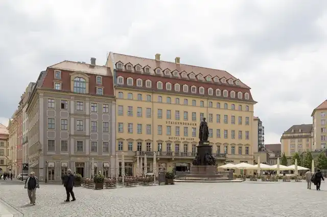 Steigenberger Hotel de Saxe exterior in an archive photograph