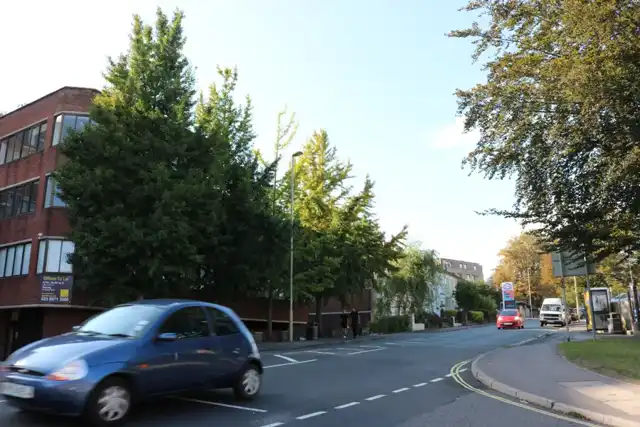 Andover Road at the end of Worthy Lane