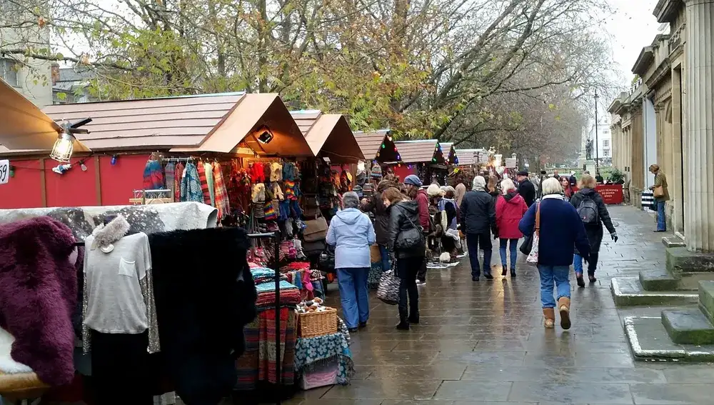 Cheltenham market or setting: Christmas Market, Cheltenham, 1