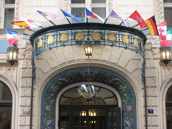 Entrance to Hotel Paris in Prague