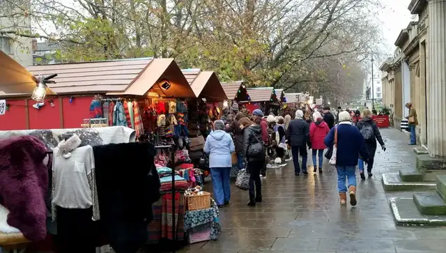 Cheltenham market or setting: Christmas Market, Cheltenham, 1