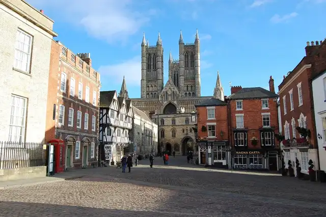 Lincoln Cathedral on Christmas Day 2013; building photograph, not the new 2026 market