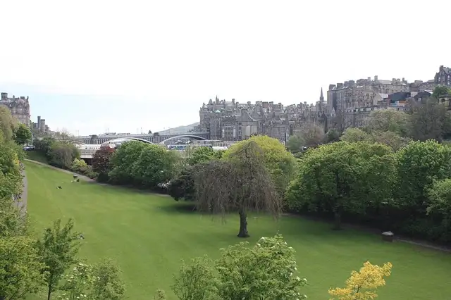 Nearby: East Princes Street Gardens and the Edinburgh skyline in spring