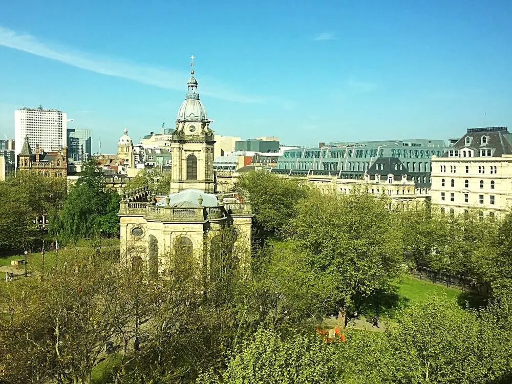 St Philip’s Cathedral and its grounds in Birmingham