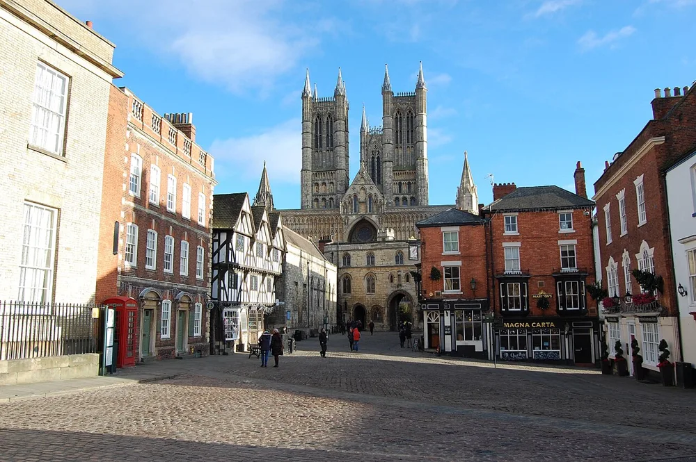 Lincoln Cathedral on Christmas Day 2013; building photograph, not the new 2026 market