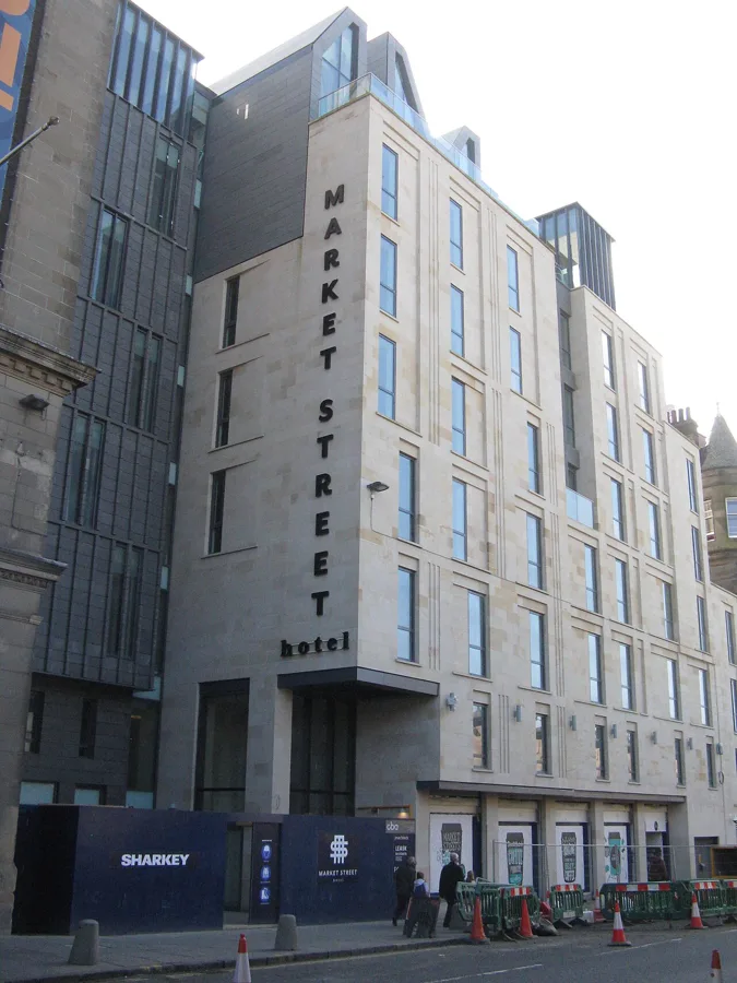 Market Street hotel building during construction in2019